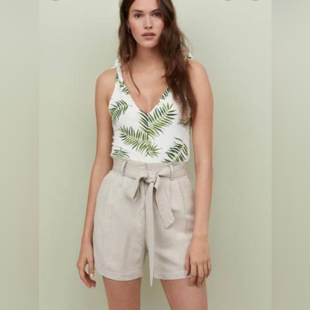 H&M Palm Print Bodysuit size small. BNWT!